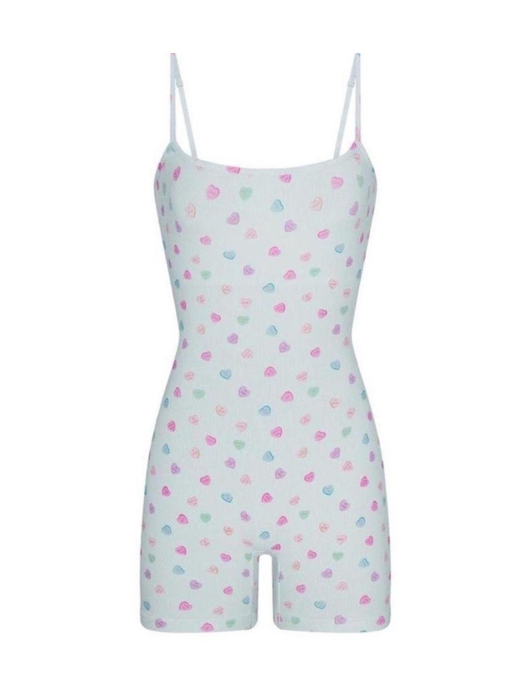 SKIMS Cloud Candy Heart Soft Lounge Scoop Neck Onesie NEW Size XL